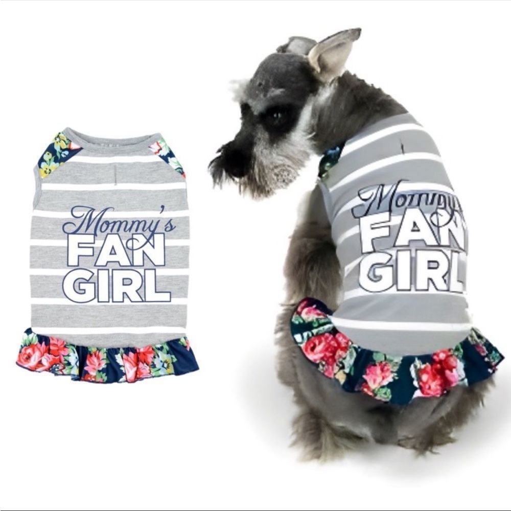 NWT Vibrant Life Dog Tank Dress Size XXS (Up to 10 pounds) “Mommy's Fan Girl” - Picture 6 of 9